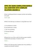 CPPO TEST BANK COMPILATION BUNDLE&NewLine;2026 QUESTIONS WITH COMPLETE&NewLine;SOLUTIONS GRADED A&plus;