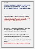 ATI COMPREHENSIVE PREDICTOR EXIT EXAM &vert; &NewLine;&lbrace;LATEST 2026&sol; 2027 UPDATE&rcub; COMPLETE &NewLine;ACTUAL AND AUTHENTIC EXAM &vert; BRAND NEW&excl; 