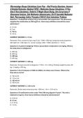 Pharmacology Dosage Calculations Exam Prep &ndash; Real Practice Questions&comma; Answers & Detailed Rationales &lpar;Updated 2026&rpar;  &vert; Medication Dosage Calculations&comma; IV Flow Rate & Drip Calculations&comma; Pediatric & Weight-Based Dosing&comma; Unit Conversions & Dimensional Analysi