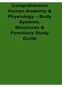  Comprehensive Human Anatomy and Physiology Body Systems Structures and Functions Study Guide 2025&sol; 2026 Complete Medical Exam Preparation Material