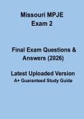 Missouri MPJE 2026 &ndash; Pharmacy Law Exam Prep & Study Guide