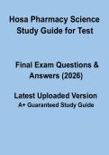 HOSA Pharmacy Science Study Guide for Test &ndash; Practice Questions & Exam Prep 2026