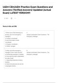 IAEM CEM&sol;AEM Practice Exam Questions and Answers &lpar;Verified Answers&rpar; Updated &lpar;Actual Exam&rpar; LATEST VERSION&excl;&excl;