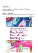 Test Bank - Townsend's Essentials of Psychiatric Mental Health Nursing&comma; 9th Edition &lpar;Morgan&comma; 2023&rpar;&comma; Chapter 1-32 &vert; All Chapters