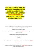 HSC 0003 Exam 3 Guide &lpar;80 questions&rpar; &lpar;Contains Ch&period; 14-26 QUESTIONS AND VERIFIED CORRECT ANSWERS GRADED A&plus; -LATEST 2026-2027- 100- GUARANTEED PASS&period;docx&NewLine;&NewLine;
