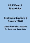 CPJE Exam 1 2026 &ndash; California Pharmacy Law & Clinical Exam Prep Guide