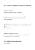 ALU 201 Exam Questions And Correct Answers&vert; Latest Update