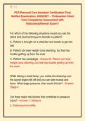 PCA Personal Care Assistant Certification Final &NewLine;Verified Examination&comma; 2026&sol;2027 &ndash; 75-Question Direct &NewLine;Care Competency Assessment with &NewLine;Rationales&vert;&vert;Newest Exam&excl;&excl;&excl; 