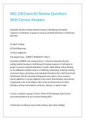 NSG 100 Exam -1 Review Questions With Correct Answers