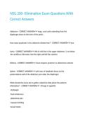 NSG 200- Elimination Exam Questions With Correct Answers