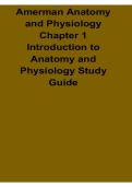 Amerman Anatomy and Physiology Chapter 1 Introduction to Anatomy and Physiology Study Guide 2025&sol; 2026 Complete Medical Exam Preparation Material