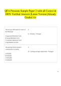 QFA Pensions Sample Paper 2 with all Correct & 100&percnt; Verified Answers &vert;Latest Version &vert;Already Graded A&plus;