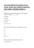 WILDLAND FIREFIGHTING BUNDLED EXAM 4&NewLine;ACTUAL SCRIPT 2026 COMPLETE QUESTIONS&NewLine;AND CORRECT ANSWERS GRADED A&plus;