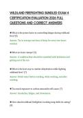 WILDLAND FIREFIGHTING BUNDLED EXAM 4&NewLine;CERTIFICATION EVALUATION 2026 FULL&NewLine;QUESTIONS AND CORRECT ANSWERS