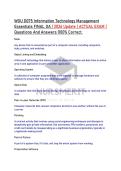 WGU D075 Information Technology Management &NewLine;Essentials FINAL OA &vert; 2026 Update &vert; ACTUAL EXAM &vert; &NewLine;Questions And Answers &vert;100&percnt; Correct&period;