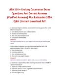 ASA 114 &ndash; Cruising Catamaran Exam Questions And Correct Answers &lpar;Verified Answers&rpar; Plus Rationales 2026 Q&A &vert; Instant download Pdf