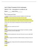 GEOG 1113L LAB 8&colon; EOLIAN PROCESSES & ARID LANDSCAPES &vert; QUESTIONS AND ANSWERS &vert; 2026 UPDATED &vert; WITH COMPLETE SOLUTIONS&period;