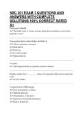 NSC 301 EXAM 1 QUESTIONS AND ANSWERS WITH COMPLETE SOLUTIONS 100&percnt; CORRECT RATED A&plus;
