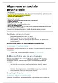 Samenvatting Algemene en Sociale Psychologie &vert; VIVES &vert; 2025&sol;26&NewLine;Behaalde resultaat 15&sol;20