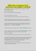 NDOC Week 1 Test Exam ACTUAL &NewLine;QUESTIONS AND CORRECT ANSWERS