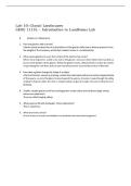 GEOG 1113L LAB 10&colon; GLACIAL LANDSCAPES &vert; QUESTIONS AND ANSWERS &vert; 2026 UPDATE &vert; WITH COMPLETE SOLUTIONS&period;