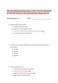 NR 283 Pathophysiology Quiz 1 2026 &vert; Practice Questions & Verified Answers &vert; Nursing Pathophysiology Review