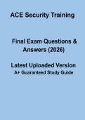 ACE Security Training 2026 &ndash; Complete Exam Prep & Study Guide