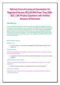 National Council Licensure Examination for &NewLine;Registered Nurses &lpar;NCLEX-RN&rpar; Exam Prep 2026&ndash;&NewLine;2027 &vert; 200 Practice Questions with Verified Answers & Rationales 