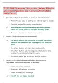 WGU D668 Elementary Literacy Curriculum Objective&NewLine;Assessment &vert; Questions and Answers &vert; 2026 Update &vert;&NewLine;100&percnt; Correct&period;