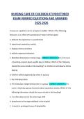 NURSING CARE OF CHILDREN ATI PROCTORED  EXAM VERIFIED QUESTIONS AND ANSWERS  2025-2026