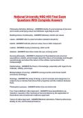 National University NSG 403 Final Exam Questions With Complete Answers