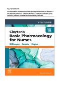 FULL TEST BANK FOR&NewLine;CLAYTON&rsquo;S BASIC PHARMACOLOGY FOR NURSES&lbrace;19TH EDITION&rcub; BY MICHELLE J&period; WILLIHNGANZ&comma; SAMUEL L&period; GUREVITZ&comma; BRUCE CLAYTON&vert; ALL CHAPTERS &lpar;1-48&rpar; COVERED &vert; CORRECT ANSWERS WITH RATIONALS &vert; UPDATED&NewLine;