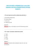 NUR 185 EXAM 2 HONDROS Exam Latest 2026 &NewLine;Questions and Correct Detailed Answers Already &NewLine;Graded A&plus; 