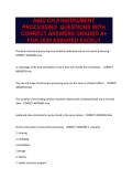 AAID CH&period;8 INSTRUMENT PROCESSING  QUESTIONS WITH CORRECT ANSWERS GRADED A&plus; FOR 2026 ASSURED EXCEL&excl;&excl;