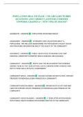 POPULATION HEALTH EXAM 1 VOCABULARY WORDS QUESTIONS AND CORRECT ANSWERS &lpar;VERIFIED ANSWERS&rpar; GRADED A&plus; &vert; NEW UPDATE 2026&sol;2027 