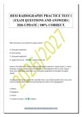 HESI RADIOGRAPHY PRACTICE TEST 1&NewLine;&vert; EXAM QUESTIONS AND ANSWERS &vert;&NewLine;2026 UPDATE &vert; 100&percnt; CORRECT&period;