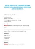 NUR155 EXAM 2 LATEST 2026 QUESTIONS and &NewLine;CORRECT DETAILED ANSWERS with RATIONALES &NewLine;ALREADY GRADED A&plus; 