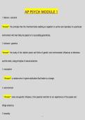 AP Psychology Module 1 Questions & Answers 2026 Update &vert; Intro to Psychology Study Guide &vert; Foundations of Behavior & Research Review &vert; Verified A&plus;
