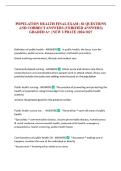 POPULATION HEALTH FINAL EXAM &vert; 82 QUESTIONS AND CORRECT ANSWERS &lpar;VERIFIED ANSWERS&rpar; GRADED A&plus; &vert; NEW UPDATE 2026&sol;2027 