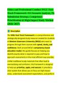 Ethics and Professional Conduct WGU Fast 2026 STUDY GUIDE 2026&sol;2027 ACCURATE QUESTIONS WITH CORRECT DETAILED ANSWERS &vert;&vert; 100&percnt; GUARANTEED PASS NEWEST VERSION