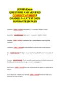 CPRP Exam QUESTIONS AND VERIFIED CORRECT ANSWERS GRADED A&plus; -LATEST 2026-2027- 100- GUARANTEED PASS&period;docx&NewLine;&NewLine;
