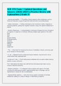 NUR 376 Exam Bundle with Complete Solutions
