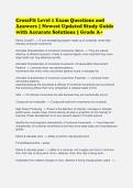 CrossFit Level 1 Exam Questions and&NewLine;Answers &vert; Newest Updated Study Guide&NewLine;with Accurate Solutions &vert; Grade A&plus;