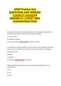 CPRP Practice Test QUESTIONS AND VERIFIED CORRECT ANSWERS GRADED A&plus; -LATEST 2026-2027- 100- GUARANTEED PASS&period;docx&NewLine;&NewLine;