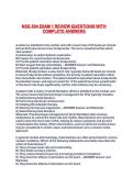 NSG 304 EXAM 1 REVIEW QUESTIONS WITH COMPLETE ANSWERS