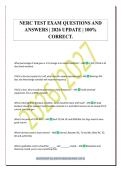 NERC TEST EXAM QUESTIONS AND&NewLine;ANSWERS &vert; 2026 UPDATE &vert; 100&percnt;&NewLine;CORRECT