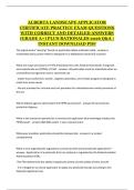 Alberta Landscape Applicator Certificate &ndash; Practice Exam Study Guide with Verified Questions&comma; Answers&comma; and Rationales &lpar;2026 Update&rpar;