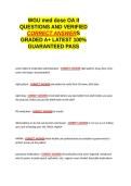 WGU med dose OA II QUESTIONS AND VERIFIED CORRECT ANSWERS GRADED A&plus; -LATEST 2026-2027- 100- GUARANTEED PASS&period;docx&NewLine;&NewLine;