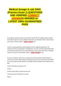 Medical dosage & calc D441 &lpar;Practice Exam 1&rpar; QUESTIONS AND VERIFIED CORRECT ANSWERS GRADED A&plus; -LATEST 2026-2027- 100- GUARANTEED PASS&period;docx&NewLine;&NewLine;