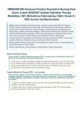 NR605&sol; NR 605 Final Exam &lpar;Latest 2026&sol;2027&rpar; &vert; Complete Exam Questions with Verified Answers and Detailed Rationales &vert; Advanced Practice Psychiatric Nursing &ndash; Individual & Group Therapy &vert; A&plus; Graded &vert; Chamberlain University&NewLine;&NewLine;